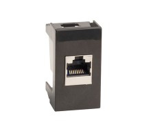 Розетка телефонная 1-м Viva RJ12 черн. DKC 45218