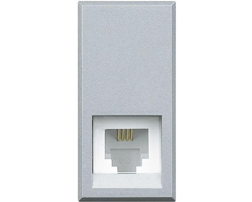 Розетка телефонная Axolute RJ11 К10 кат.3 алюм. Leg BTC HC4258/11N
