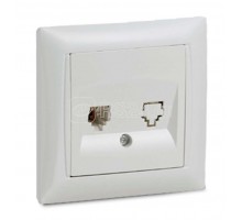 Розетка телефонная VALENZO 6034 бел. ASD / IN HOME 4690612006420