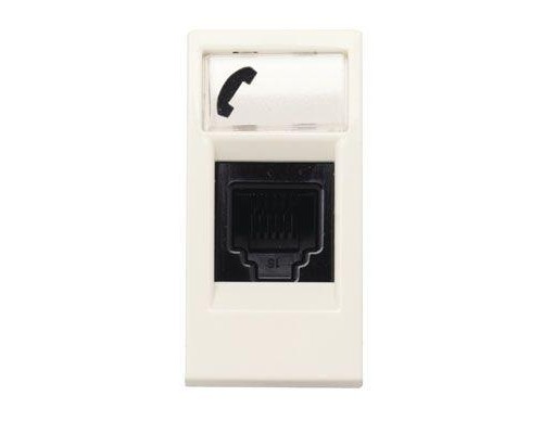Розетка телекоммуникационная Zenit 1мод. 6 конт. RJ12 бел. ABB 2CLA211760N1101