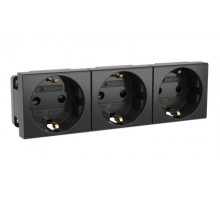 Розетка тройная Viva черн. DKC 45203