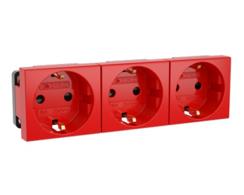 Розетка тройная Viva красн. DKC 45013