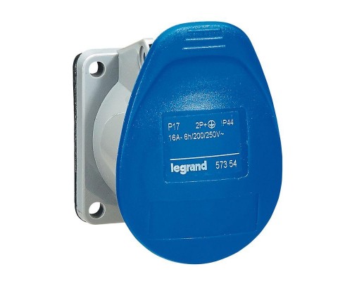 Розетка встраиваемая 16А 200/250В 2К+3 IP44 Leg 057354