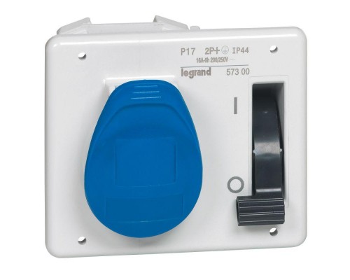 Розетка встраиваемая 16А 230В 2К+3 с блок. IP44 Leg 057300
