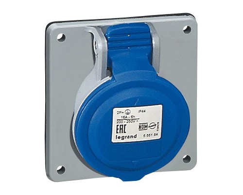 Розетка встраиваемая 32А 230В 3К+Н+З IP44 Leg 555286