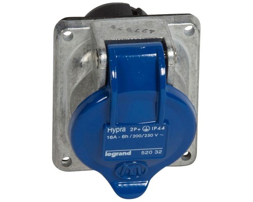 Розетка встраиваемая Hypra 16А 230В 2К+3 IP44 Leg 052032