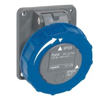 Розетка встраиваемая Hypra 16А 230В 2К+3 IP67 Leg 051126