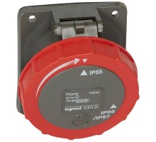 Розетка встраиваемая Hypra 16А 400В 4K+3 IP67 Leg 051131