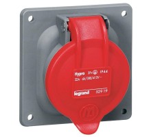 Розетка встраиваемая Hypra 32А 400В 3K+3 IP44 Leg 052919