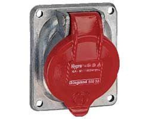 Розетка встраиваемая Hypra 63А 400В 3K+3 IP44 Leg 053833