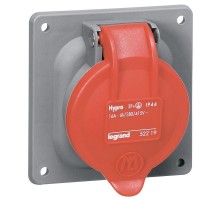 Розетка встраиваемая Hypra 63А 400В 3К+Н+З IP44 Leg 053824