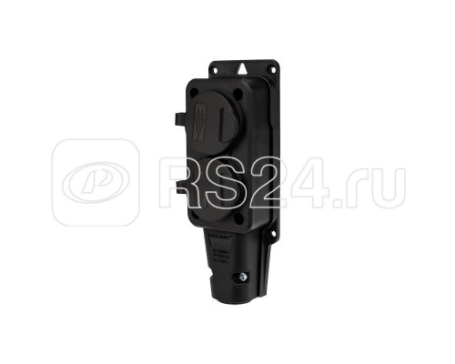 Розеткаштепсельная двухместнаявлагозащ. с/з 16А IP54 каучук Rexant 111-112