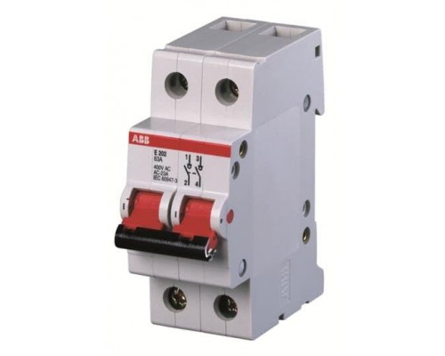 Рубильник 2п E202r 125А рычаг красн. ABB 2CDE282001R0125