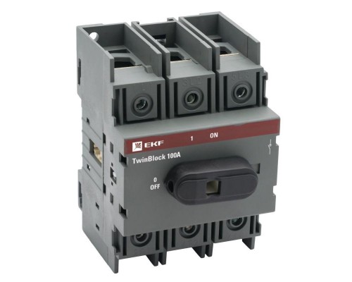 Рубильник 3п 100А с рукояткой управления для прямой установки TwinBlock PROxima EKF tb-100-3p-f
