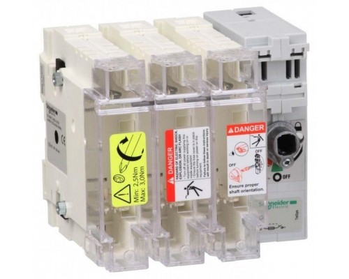 Рубильник 3п GS1 120А с предохранителем 22х58 SchE GS2K3
