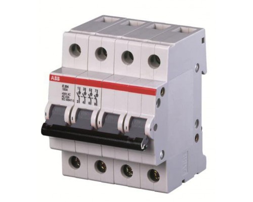Рубильник 4п E204g 100А рычаг сер. ABB 2CDE284001R1100