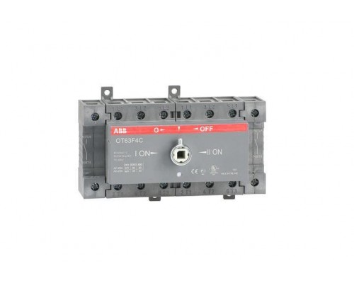 Рубильник реверсивный 4п OT63F4C 63А без ручки ABB 1SCA105369R1001