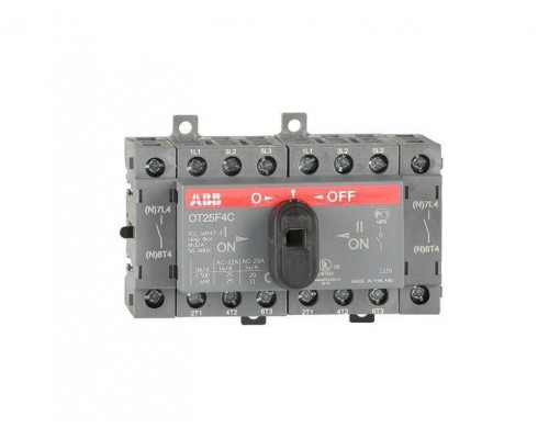 Рубильник реверсивный OT25 F4C 25А (25А AC23) ABB 1SCA104877R1001
