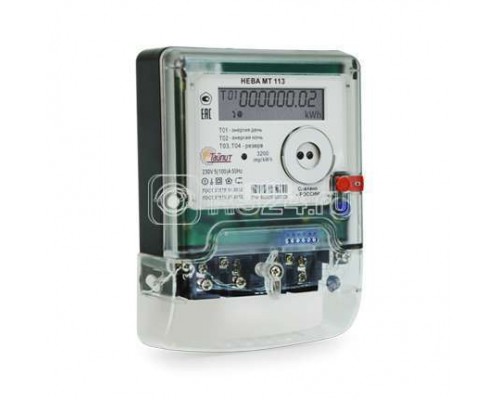 Счетчик НЕВА МТ 113 AS ОР ЖКИ 1ф 5-100А 220В многотариф.; винт Калининградск. вр. Тайпит 6051667