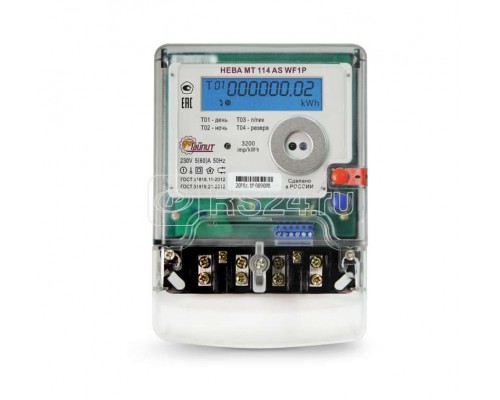Счетчик НЕВА МТ 114 AS WF1P 1ф 5-60А Моск. вр. ТАЙПИТ 6127775