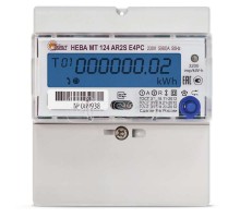 Счетчик НЕВА МТ 124 AR2S E4PC 1ф 5-60А 220В многотариф. ЖКИ Моск. вр. Тайпит 6119320