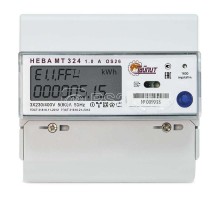 Счетчик НЕВА МТ 324 1.0 A OS 26 3ф 5-60А 230В ЖКИ многотариф.; DIN-рейка Екат. вр. юр. лица Тайпит 6119729
