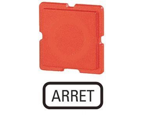 Шильдик ARRET 310TQ25 красн. EATON 091446