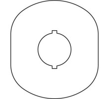 Шильдик MA6-1024 с без текста пласт. 1 место жел. ABB 1SFA611930R1024