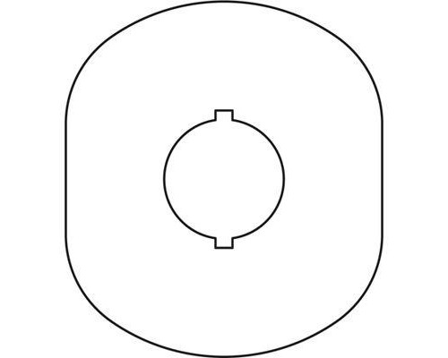 Шильдик MA6-1024 с без текста пласт. 1 место жел. ABB 1SFA611930R1024