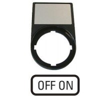 Шильдик OFF-ON с держателем 30х50 M22S-ST-GB10 черн. EATON 216499