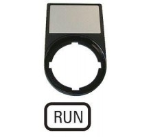 Шильдик RUN с держателем 30х50 M22S-ST-GB7 черн. EATON 216497