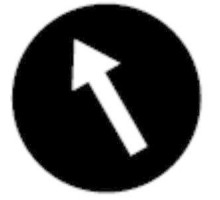 Шильдик кнопочный грибовидный Значок стрелки M22-XDP-S-X8 черн. EATON 218262