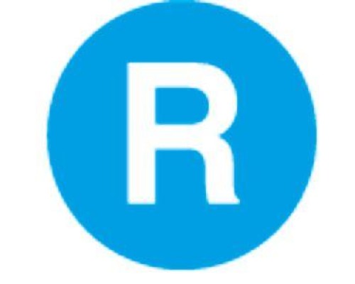 Шильдик кнопочный плоский R M22-XD-B-X6 син. EATON 218172