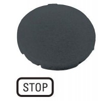 Шильдик кнопочный плоский СТОП M22-XD-S-GB0 черн. EATON 218195