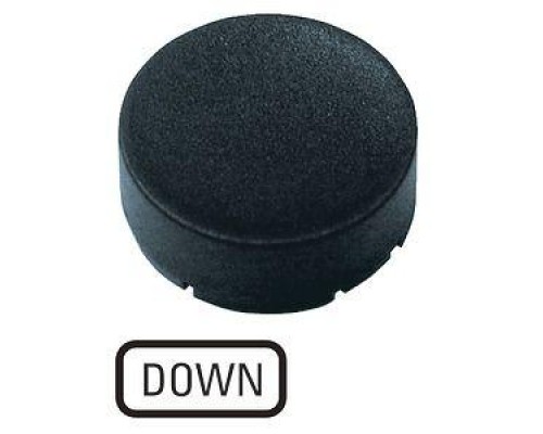 Шильдик кнопочный выступающий ВНИЗ M22-XDH-S-GB4 черн. EATON 218245