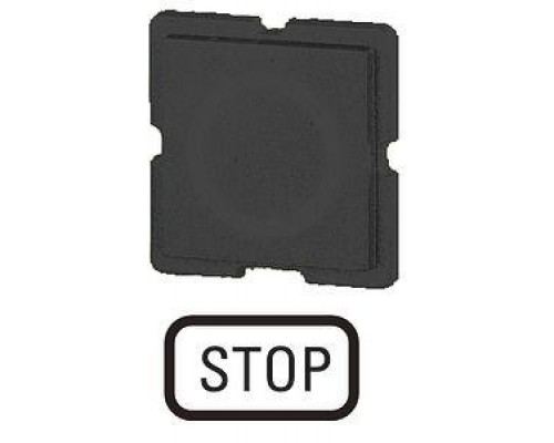Шильдик СТОП 112TQ25 черн. EATON 063748