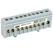 Шина L фаза в корп. изол. на DIN-рейку ШНИ-6х9-10-К-Ср ИЭК YNN10-69-10KD-K02