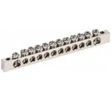 Шина PEN земля-ноль 6х9мм 12/2 Ni (12групп/крепеж по краям) ИЭК YNN11-12-100-N