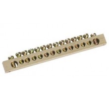 Шина PEN земля-ноль 6х9мм 14/2 (14групп/крепеж по краям) ИЭК YNN11-14-100