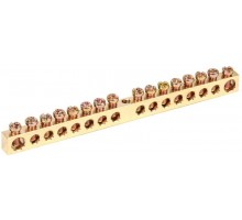 Шина PEN земля-ноль 6х9мм 16/1 (16групп/крепеж по центру) ИЭК YNN10-16-100