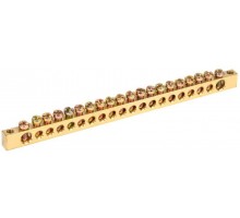 Шина PEN земля-ноль 6х9мм 20/2 (20групп/крепеж по краям) ИЭК YNN11-20-100