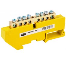 Шина PE земля на DIN-изол. ШНИ-6х9-8-Д-Ж ИЭК YNN10-69-8D-K05