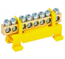 Шина PE земля на DIN-изол. Стойка ШНИ-6х9-8-С-Ж ИЭК YNN10-69-8P-K05