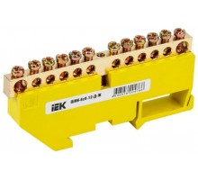 Шина PE земля на DIN-изоляторе ШНИ-6х9-12-Д-Ж ИЭК YNN10-69-12D-K05