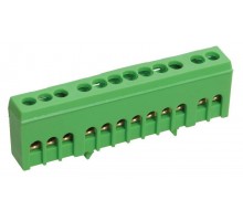 Шина PE земля в корп. изол. на DIN-рейку ШНИ-6х9-12-К-З ИЭК YNN10-69-12KD-K06