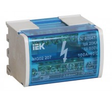 Шина на DIN-рейку в корпусе (кросс-модуль) ШНК 2х7 L+PEN ИЭК YND10-2-07-100