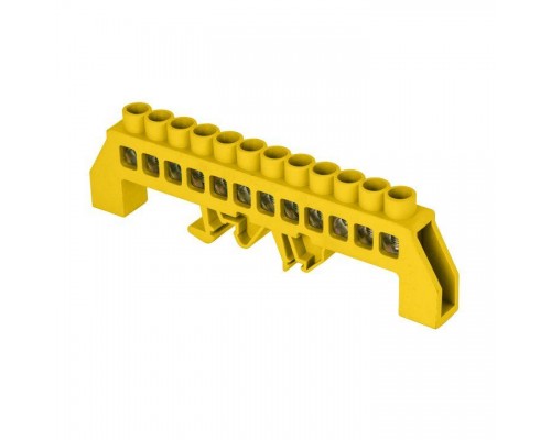 Шина нулевая PE 8х12 12 отвер. латунь желт. нейлоновый корпус комбинированный PROxima EKF sn0-125-12-dpe