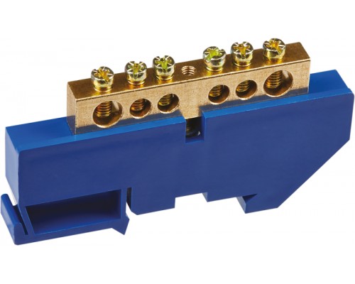 Шина нулевая на DIN-изол. 8х12-6 Navigator 71158