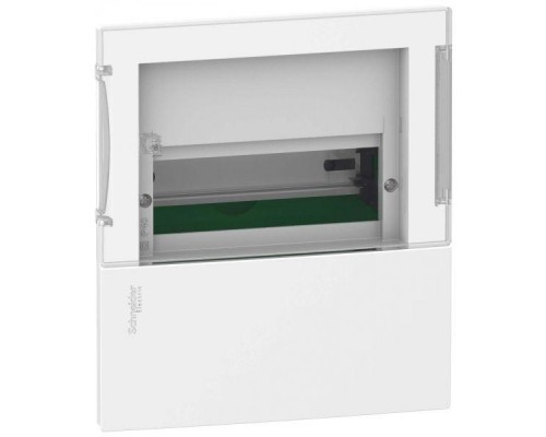 Щит MINI PRAGMA 1 ряд 4мод. встраив. с прозрач. двер. IP40 IK07 50А 2 клеммы SchE MIP22104S
