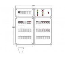 Щит управления электрообогревом FHR 4х4400 D330 (с терморег. и датч. темп.) ПСО DEVIbox DBFR18